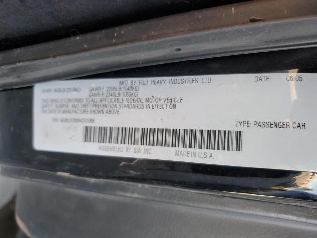 4S3BL676564201066 - 2006 SUBARU LEGACY GT LIMITED BLACK photo 13