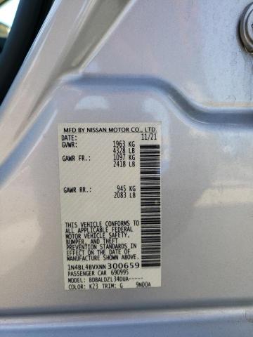 1N4BL4BVXNN300659 - 2022 NISSAN ALTIMA S SILVER photo 12