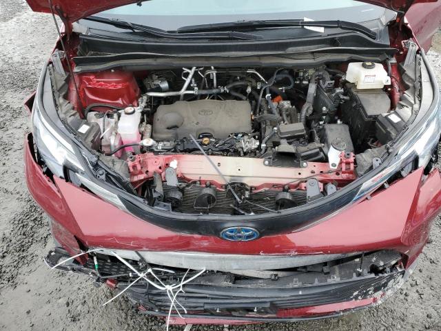 5TDJRKEC4NS104908 - 2022 TOYOTA SIENNA XLE MAROON photo 12