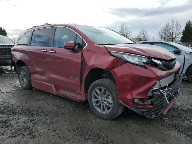 5TDJRKEC4NS104908 - 2022 TOYOTA SIENNA XLE MAROON photo 4