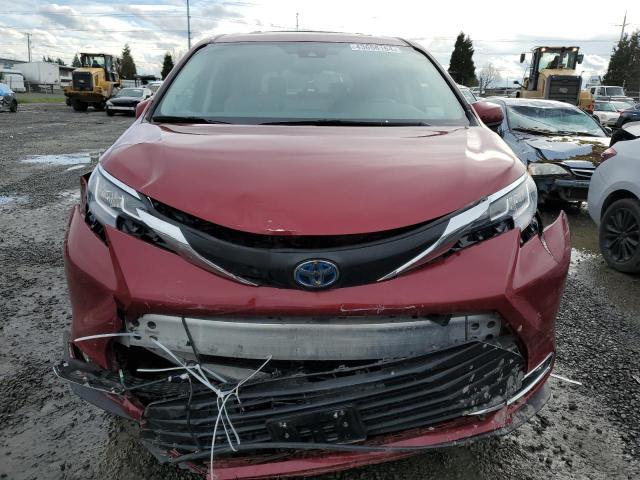 5TDJRKEC4NS104908 - 2022 TOYOTA SIENNA XLE MAROON photo 5