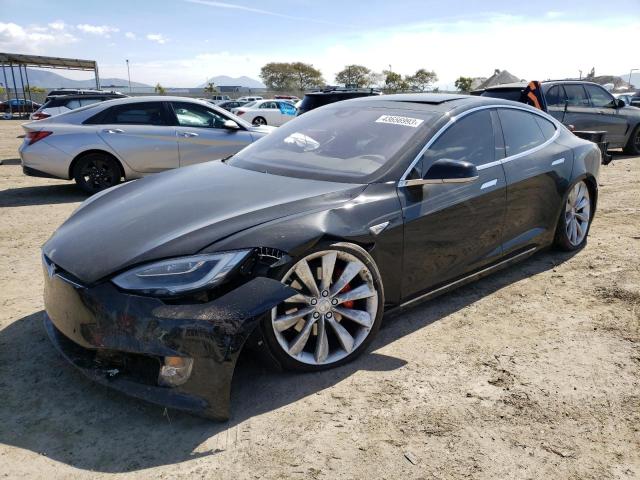 5YJSA1E41GF142909 - 2016 TESLA MODEL S Սև լուսանկար 1
