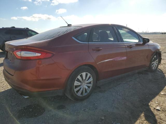 3FA6P0G70ER135601 - 2014 FORD FUSION S RED photo 3