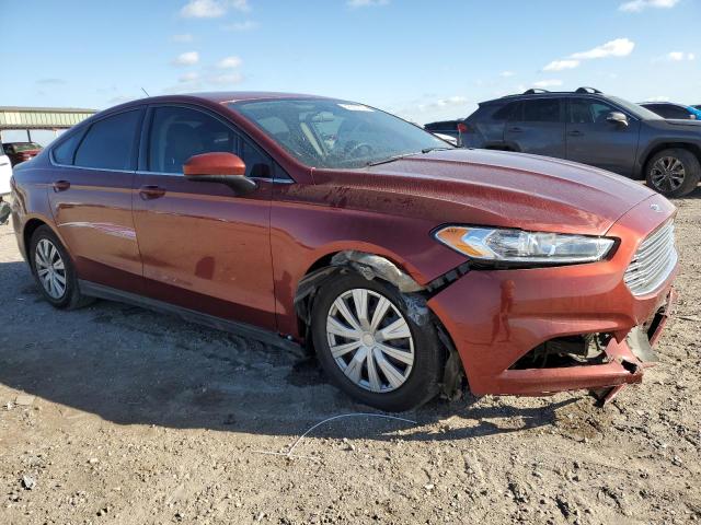 3FA6P0G70ER135601 - 2014 FORD FUSION S RED photo 4