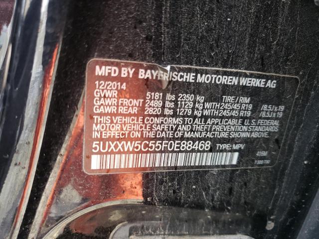 5UXXW5C55F0E88468 - 2015 BMW X4 XDRIVE35I BLACK photo 13