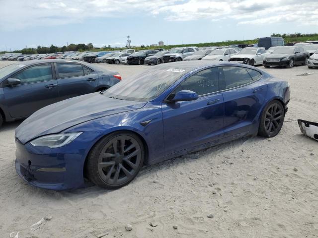 5YJSA1E68MF452830 - 2021 TESLA MODEL S Mavi foto 1