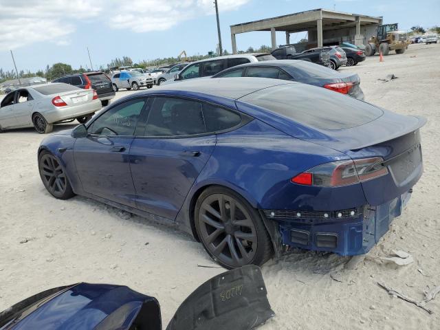 5YJSA1E68MF452830 - 2021 TESLA MODEL S Mavi foto 2