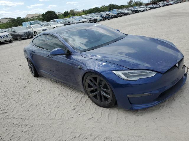 5YJSA1E68MF452830 - 2021 TESLA MODEL S Mavi foto 4