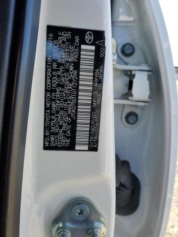 JTDKDTB31G1127298 - 2016 TOYOTA PRIUS C WHITE photo 13