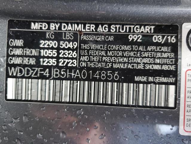 WDDZF4JB5HA014856 - 2017 MERCEDES-BENZ E 300 GRAY photo 12