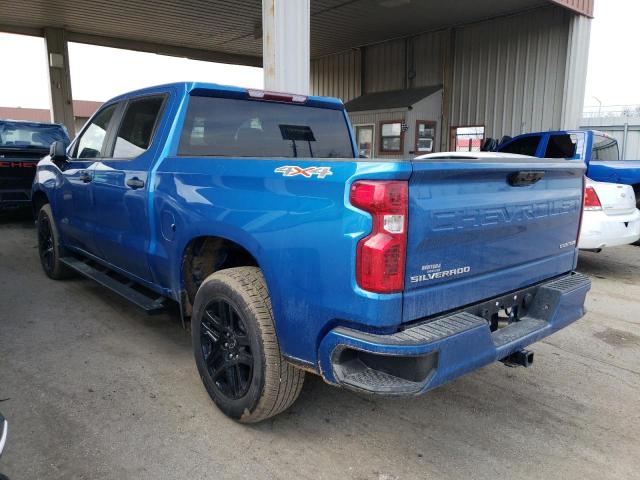 1GCPDBEK3NZ600796 - 2022 CHEVROLET SILVERADO K1500 CUSTOM BLUE photo 2