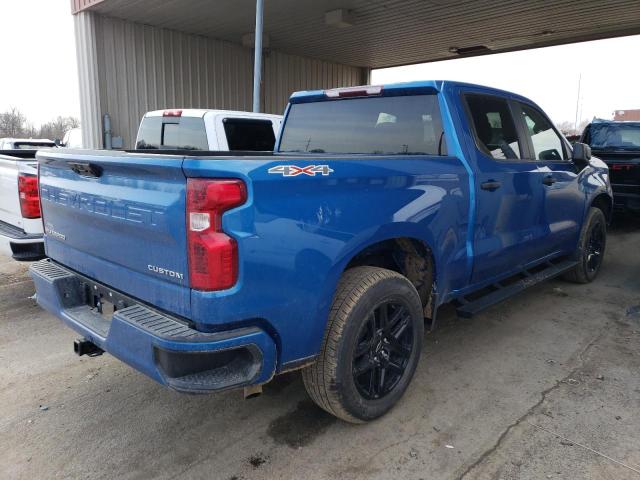 1GCPDBEK3NZ600796 - 2022 CHEVROLET SILVERADO K1500 CUSTOM BLUE photo 3