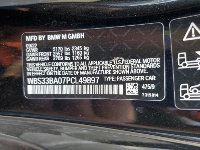 WBS33BA07PCL49897 - 2023 BMW M4 COMPETITION Noir photo 12