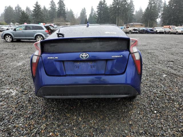 JTDKARFU4G3524281 - 2016 TOYOTA PRIUS BLUE photo 6