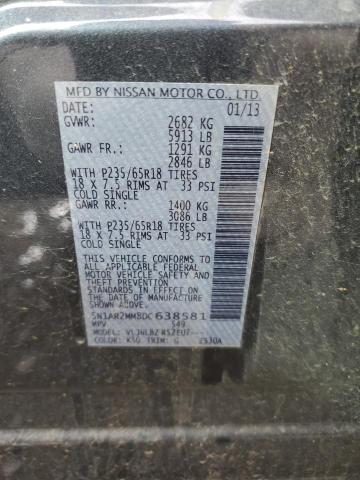 5N1AR2MM8DC638581 - 2013 NISSAN PATHFINDER S 灰色 照片 13