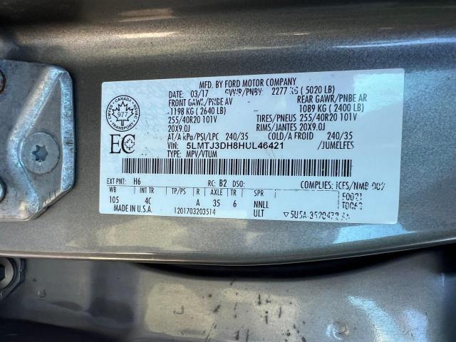 5LMTJ3DH8HUL46421 - 2017 LINCOLN MKC RESERVE TAN photo 10