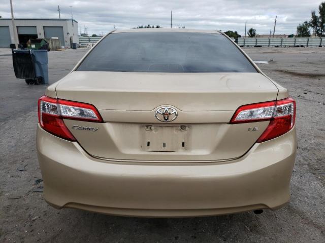 4T1BF1FK3CU047537 - 2012 TOYOTA CAMRY BASE GOLD photo 6