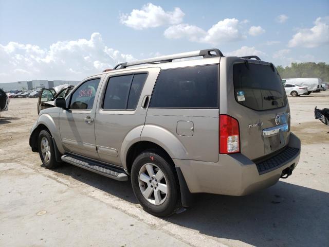 5N1AR18U78C618445 - 2008 NISSAN PATHFINDER S TAN photo 2