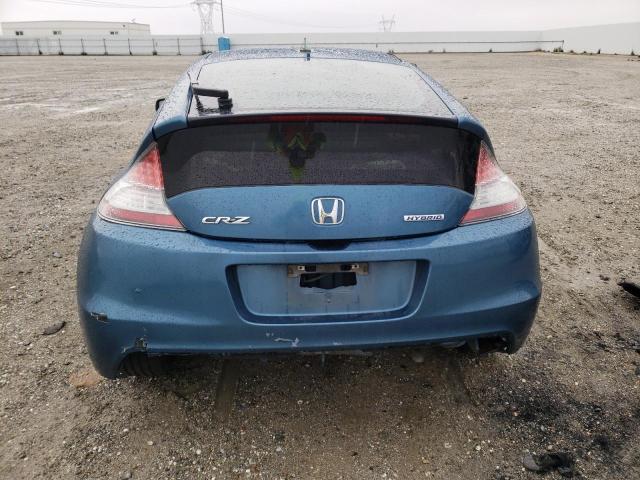 JHMZF1D42BS015047 - 2011 HONDA CR-Z BLUE photo 6