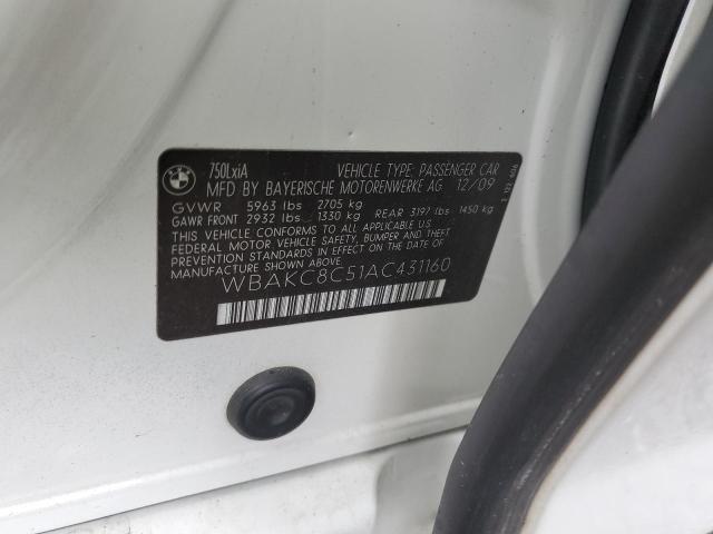WBAKC8C51AC431160 - 2010 BMW 750 LI XDRIVE Ağ foto 12