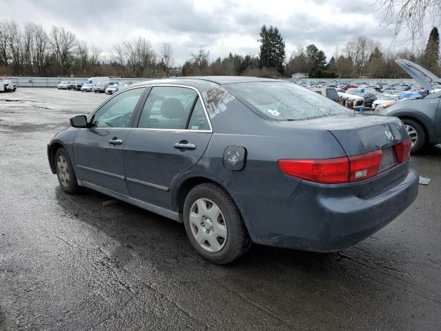 1HGCM56465A051482 - 2005 HONDA ACCORD LX BLUE photo 2