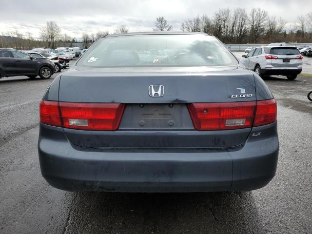 1HGCM56465A051482 - 2005 HONDA ACCORD LX BLUE photo 6