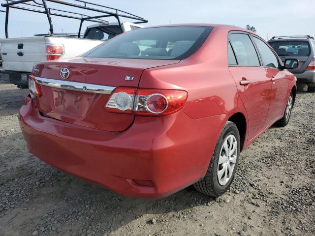 2T1BU4EE1BC595877 - 2011 TOYOTA COROLLA BASE RED photo 3