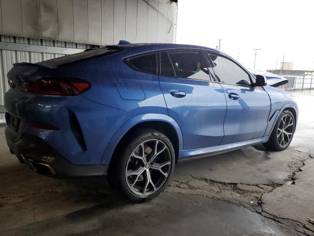 5UXCY8C09LLE40464 - 2020 BMW X6 M50I BLUE photo 3