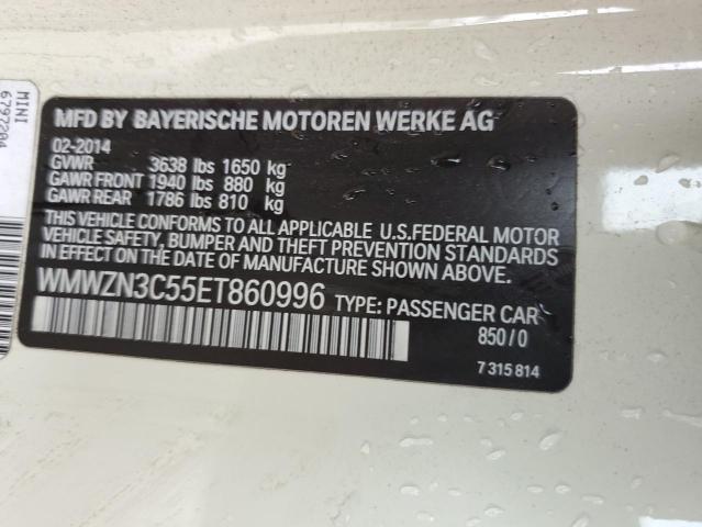 WMWZN3C55ET860996 - 2014 MINI COOPER CREAM photo 13
