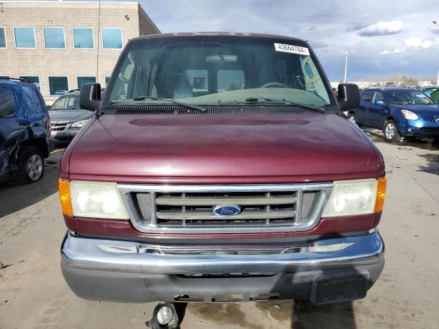 1FBNE31LX6HB41576 - 2006 FORD ECONOLINE E350 SUPER DUTY WAGON BURGUNDY photo 5