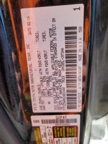 5TFSZ5AN8GX021640 - 2016 TOYOTA TACOMA ACCESS CAB შავი ფოტო 12