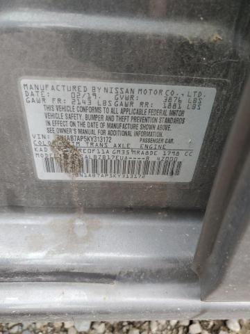 3N1AB7AP5KY313172 - 2019 NISSAN SENTRA S GRAY photo 12