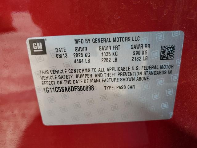 1G11C5SA8DF350888 - 2013 CHEVROLET MALIBU 1LT RED photo 12