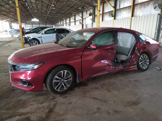 1HGCV3F58NA003816 - 2022 HONDA ACCORD HYBRID EXL BURGUNDY photo 1