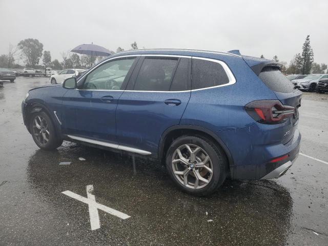 5UX43DP00N9K88206 - 2022 BMW X3 SDRIVE30I BLUE photo 2