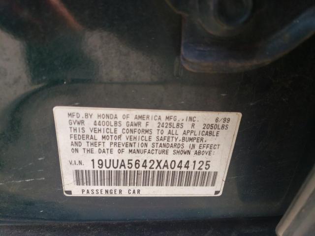 19UUA5642XA044125 - 1999 ACURA 3.2TL GREEN photo 12