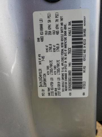 3D7KR28C66G118069 - 2006 DODGE RAM 2500 ST SILVER photo 12