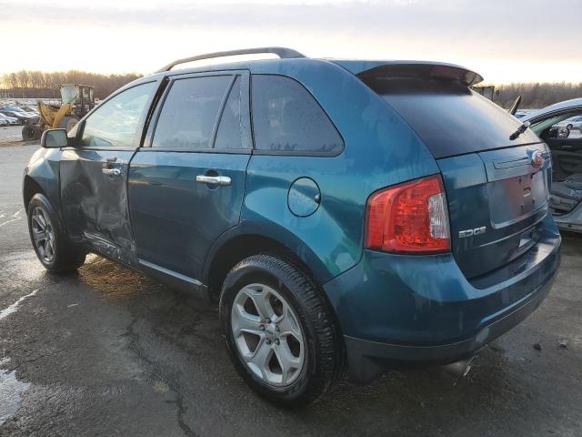 2FMDK3JC8BBB37352 - 2011 FORD EDGE SEL TEAL photo 2