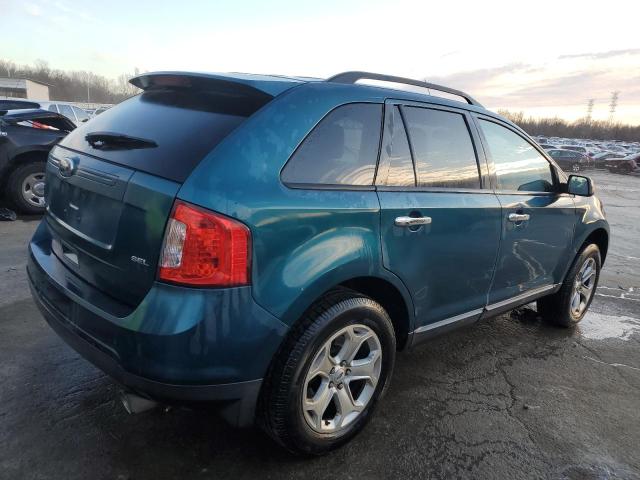 2FMDK3JC8BBB37352 - 2011 FORD EDGE SEL TEAL photo 3