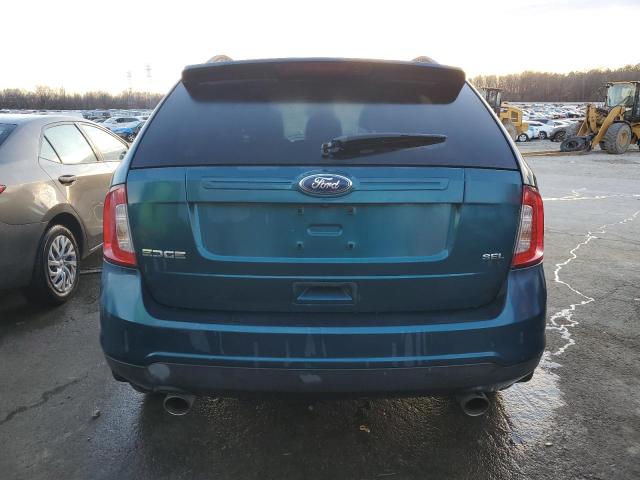 2FMDK3JC8BBB37352 - 2011 FORD EDGE SEL TEAL photo 6