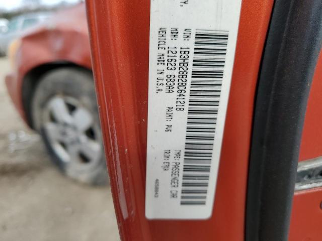 1B3HB28B28D641218 - 2008 DODGE CALIBER ORANGE photo 12