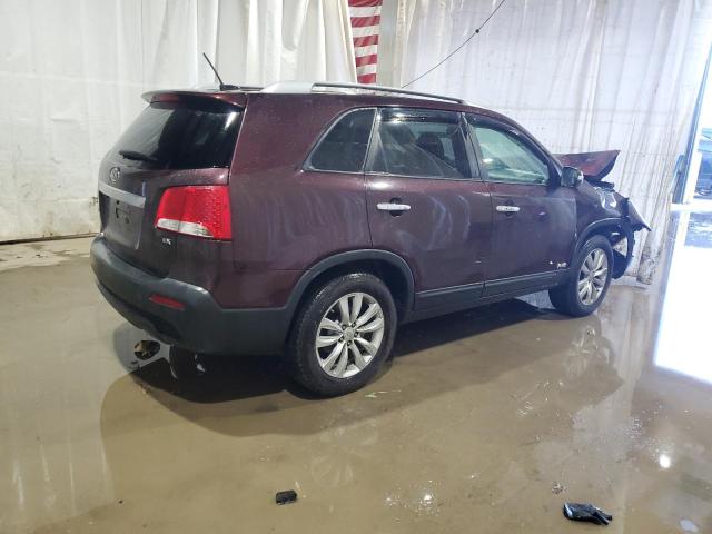 5XYKUCA13BG021783 - 2011 KIA SORENTO EX BURGUNDY photo 3