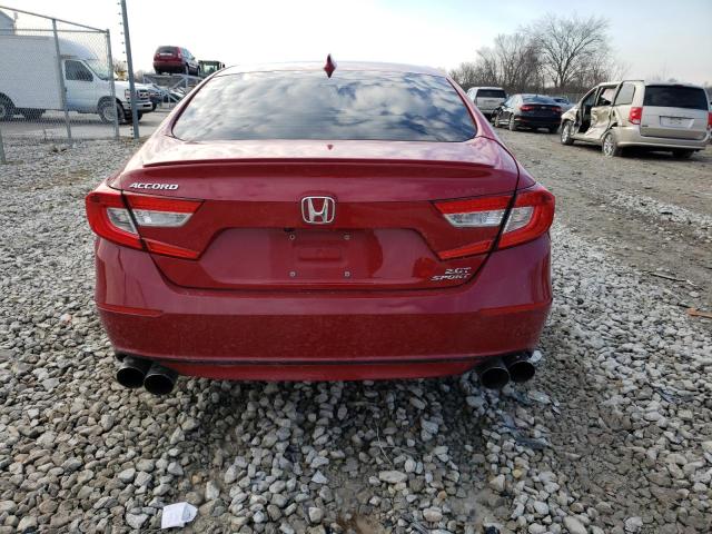 1HGCV2F30KA030495 - 2019 HONDA ACCORD SPORT RED photo 6