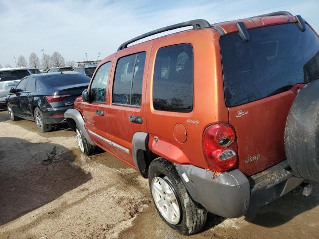 1J4GL48K02W236824 - 2002 JEEP LIBERTY SPORT ORANGE photo 2