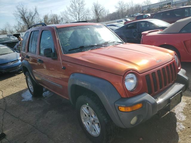 1J4GL48K02W236824 - 2002 JEEP LIBERTY SPORT ORANGE photo 4