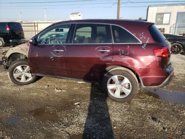 2HNYD2H23BH531517 - 2011 ACURA MDX BURGUNDY photo 2