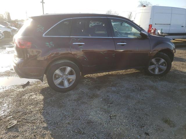 2HNYD2H23BH531517 - 2011 ACURA MDX BURGUNDY photo 3