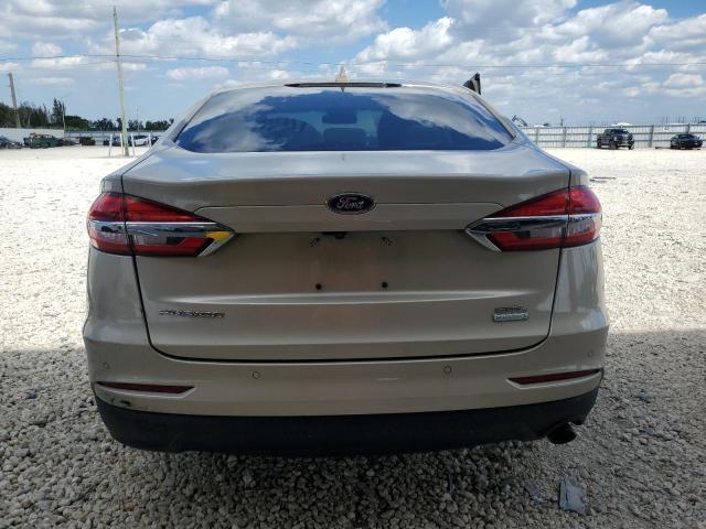 3FA6P0CD5KR238147 - 2019 FORD FUSION SEL BEIGE photo 6