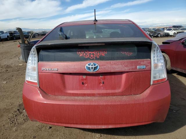 JTDKN3DU6A0034292 - 2010 TOYOTA PRIUS RED photo 6