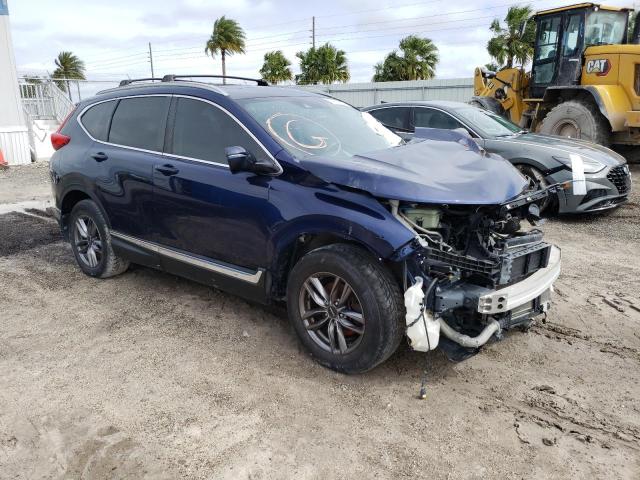 2HKRW2H9XJH104522 - 2018 HONDA CR-V TOURING BLUE photo 4